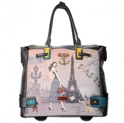 Brentano DR5925 Paris Fashion Girl Luggage - Brown